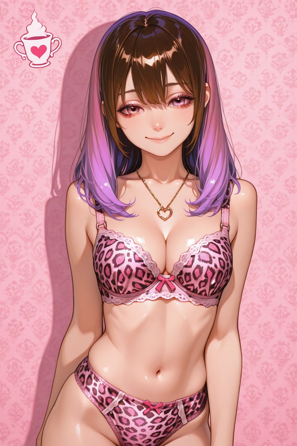 ピンクヒョウ柄