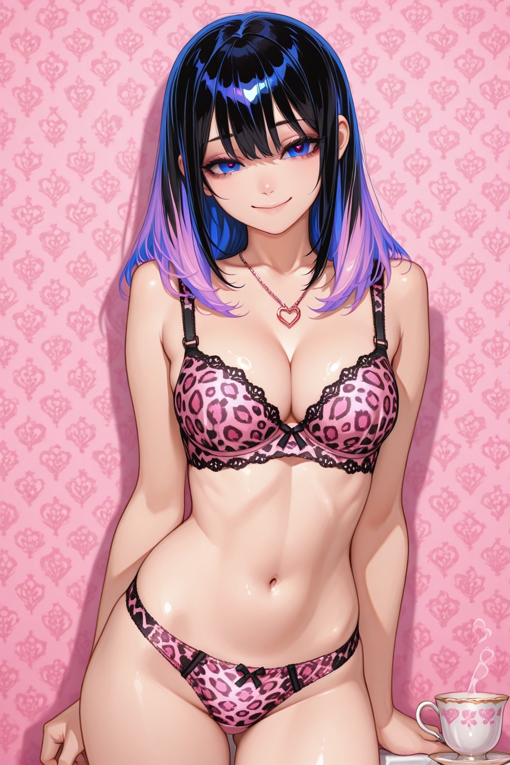 ピンクヒョウ柄
