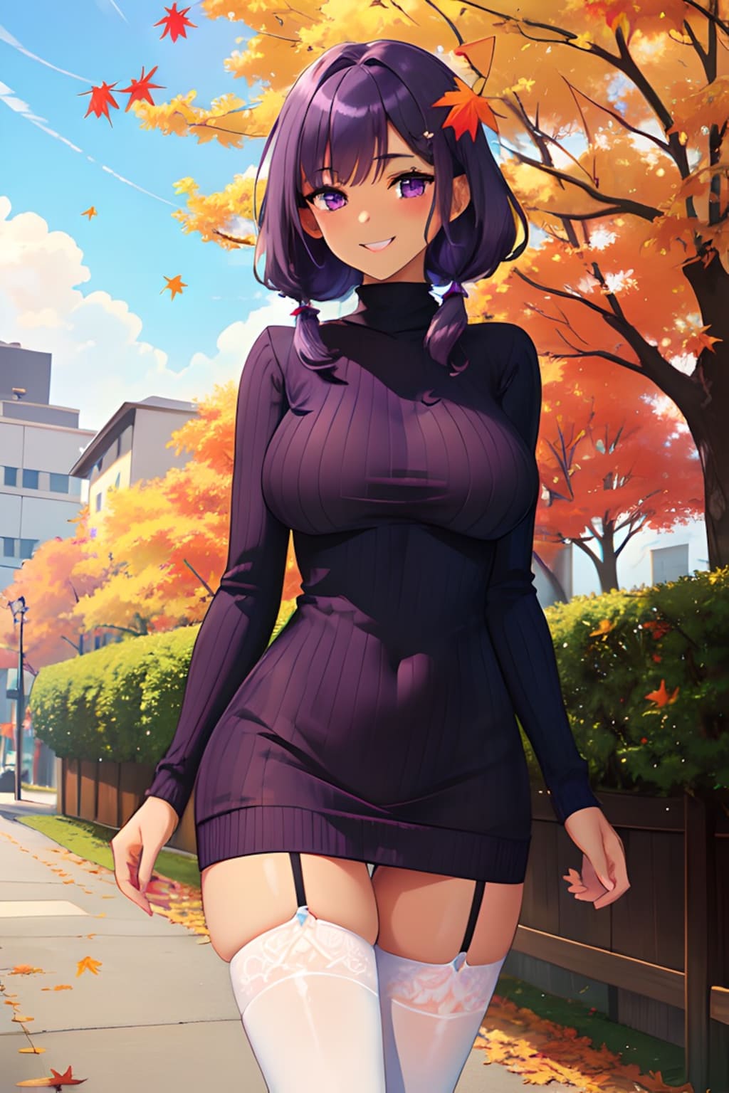 ちちぷい3周年記念イラスト～秋コーデファッションギャルズ