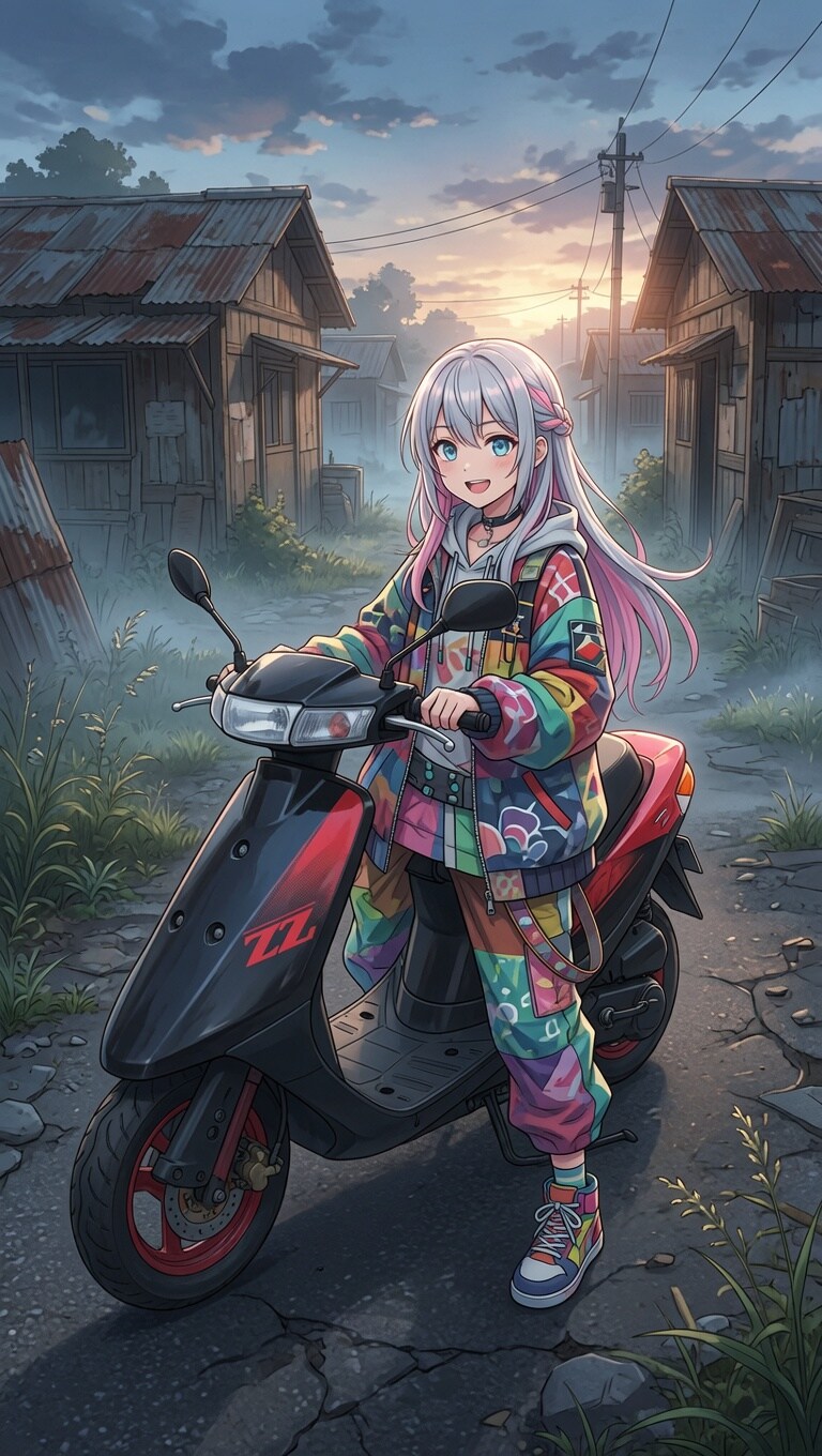 セピアに乗って走っていくぜ夜明けのスラム街