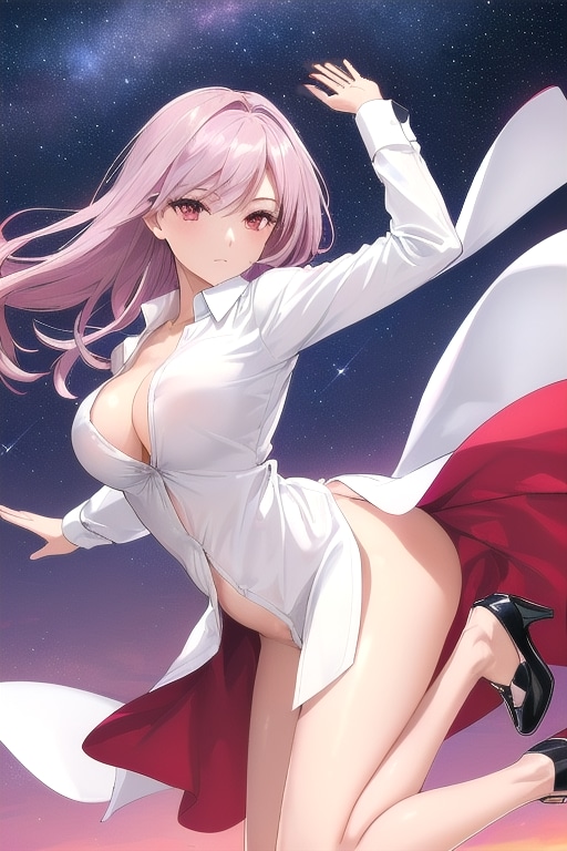 星空の下で舞う少女02