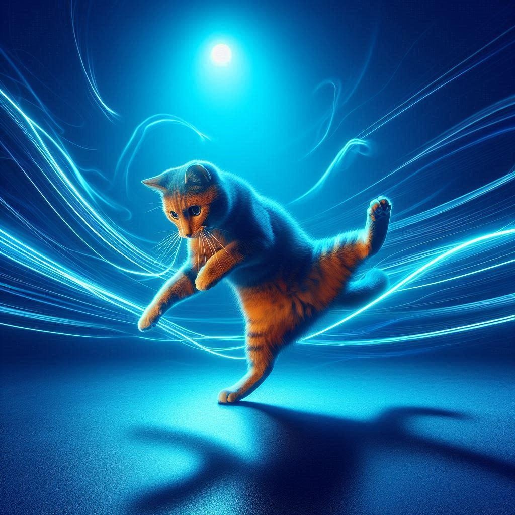 青の中にいる猫