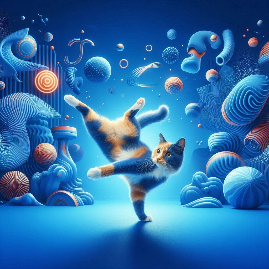 青の中にいる猫