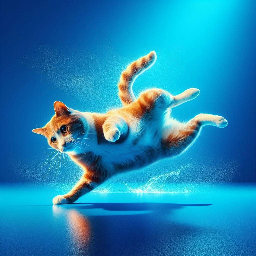 青の中にいる猫