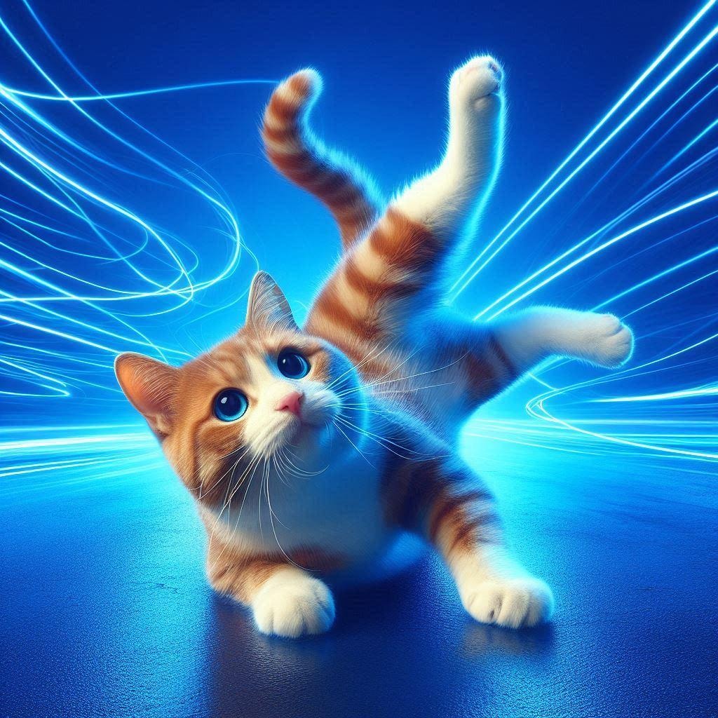 青の中にいる猫