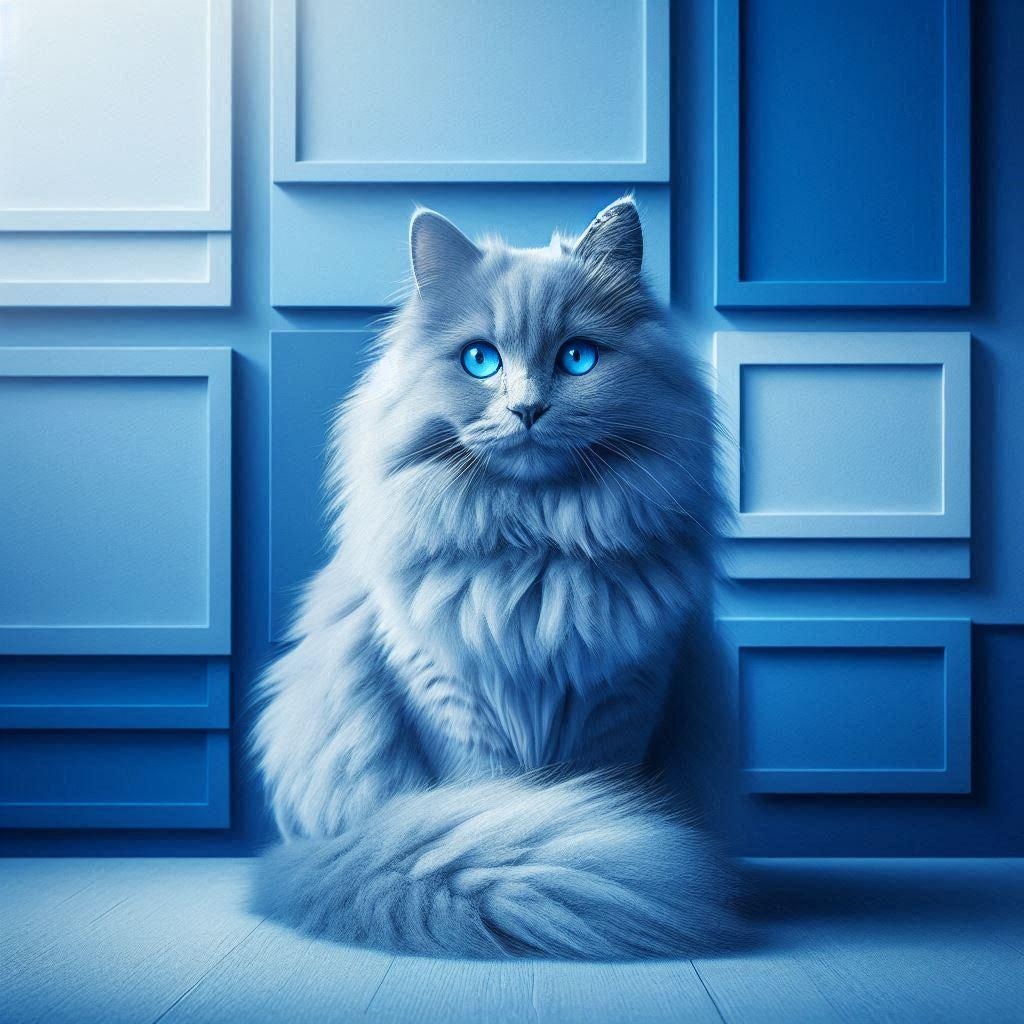 青の中にいる猫