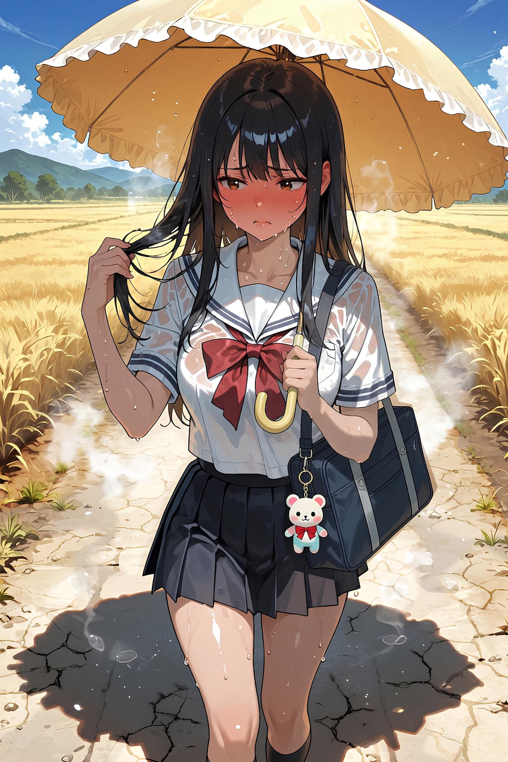 あちぃ、髪切ろ……