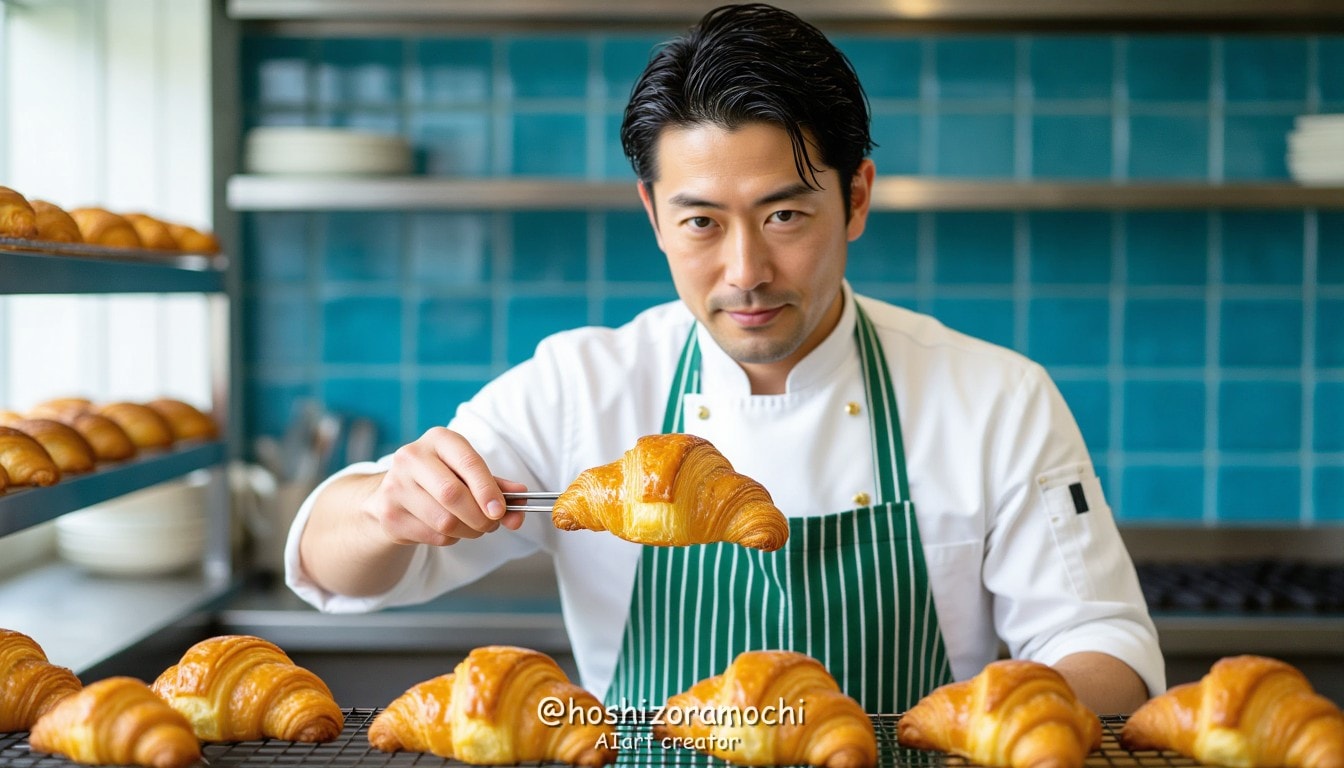 パティシエの技、黄金の三日月 - Pastry chef's technique, golden crescent moon | の人気AIイラスト・グラビア