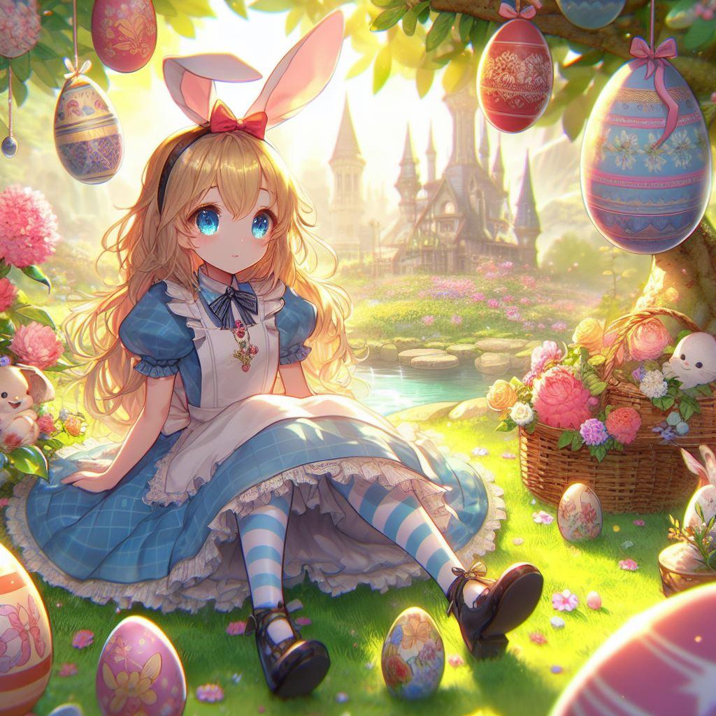 不思議の国のアリスとイースターエッグ🐰🥚✨