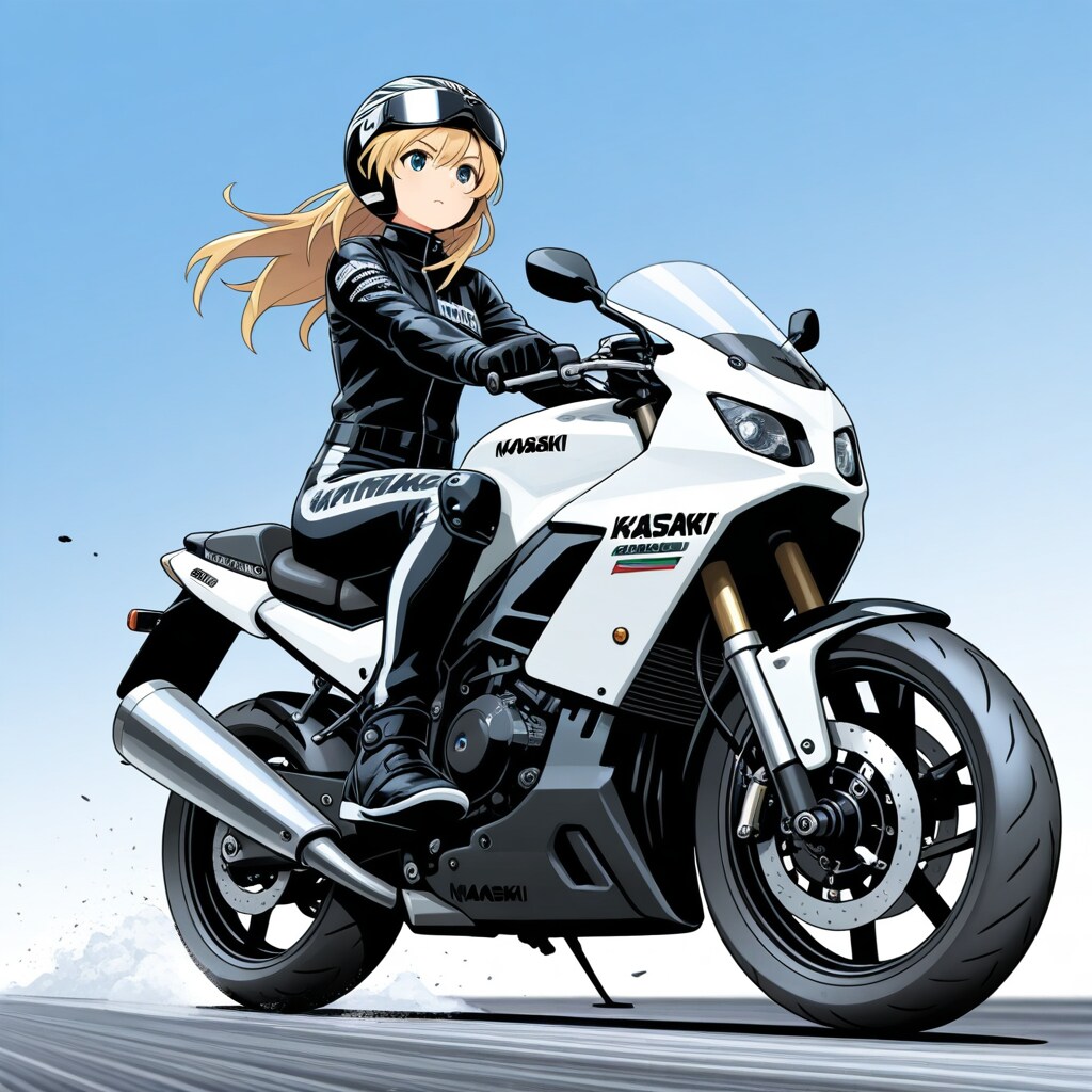 バイク好きな彼女 | の人気AIイラスト・グラビア
