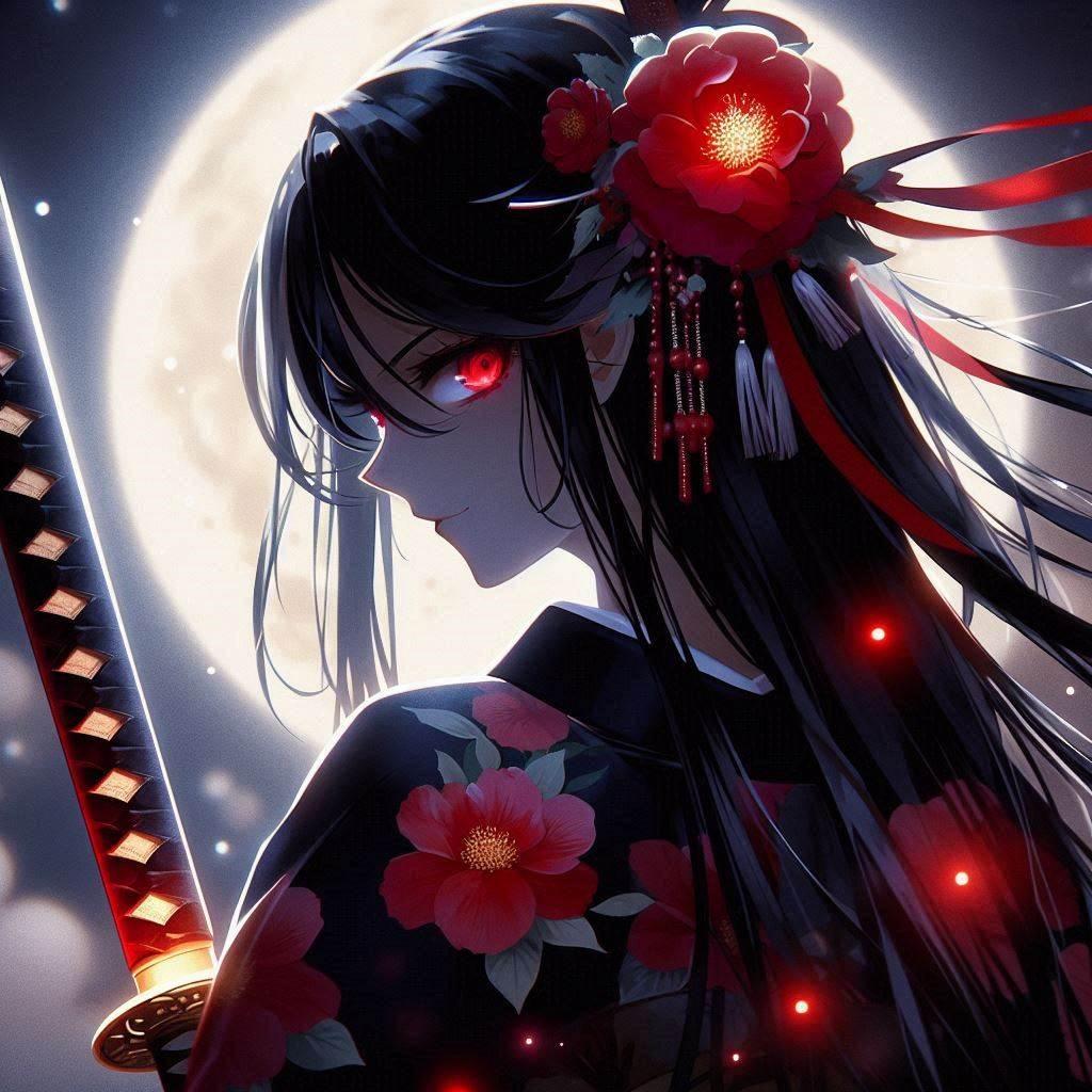 黒髪の女侍さん３６９