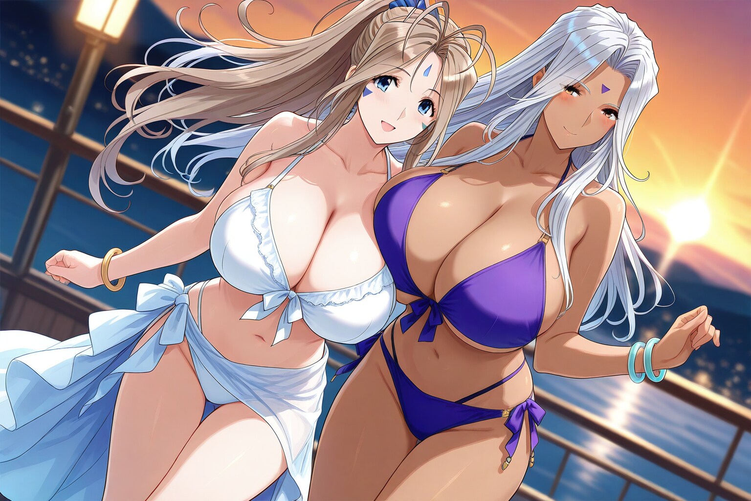ベルダンディー と ウルド　ー #UNICORN Ver. 01 プロンプト流用参照 ー