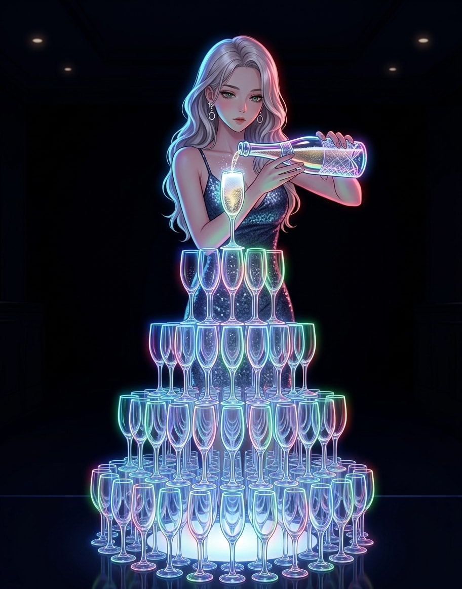 シャンパンタワー | の人気AIイラスト・グラビア