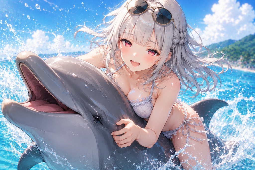 海で遊ぶ
