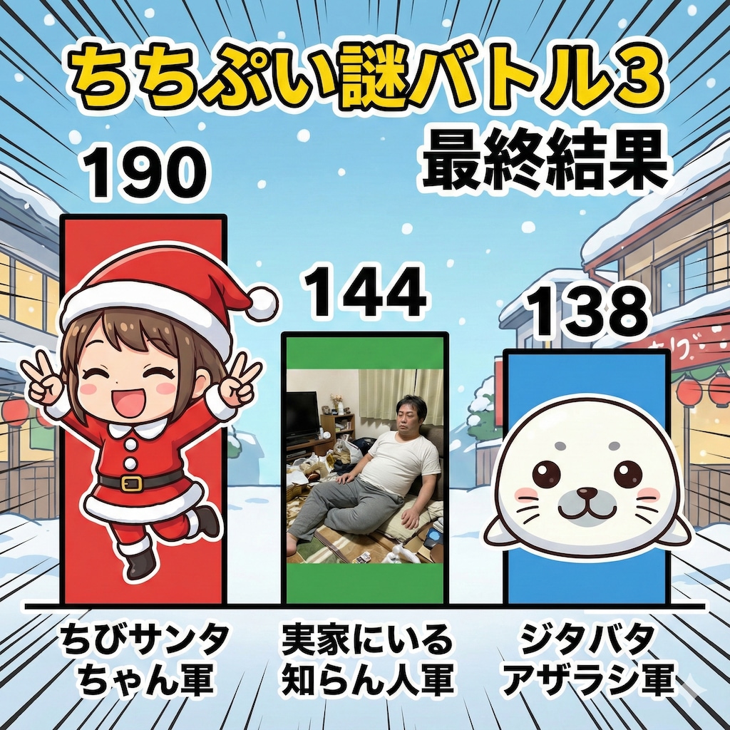 ちちぷい謎バトル3結果発表ですわ