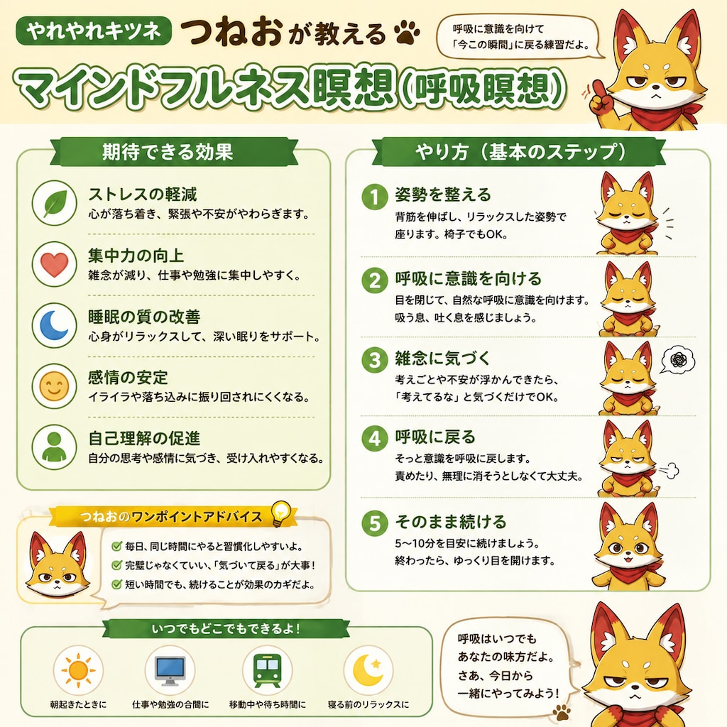 呼吸瞑想のやり方