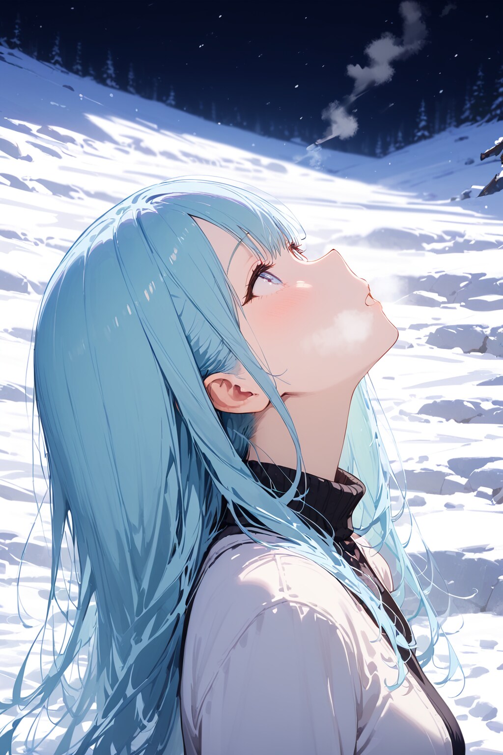 星空の下