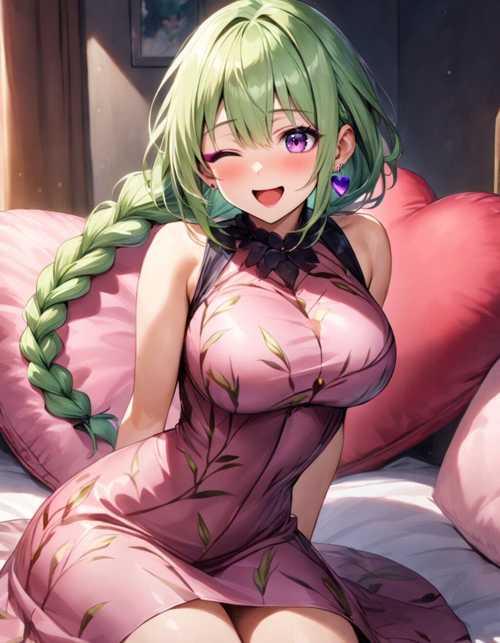 太い一本三つ編み意外と出ない