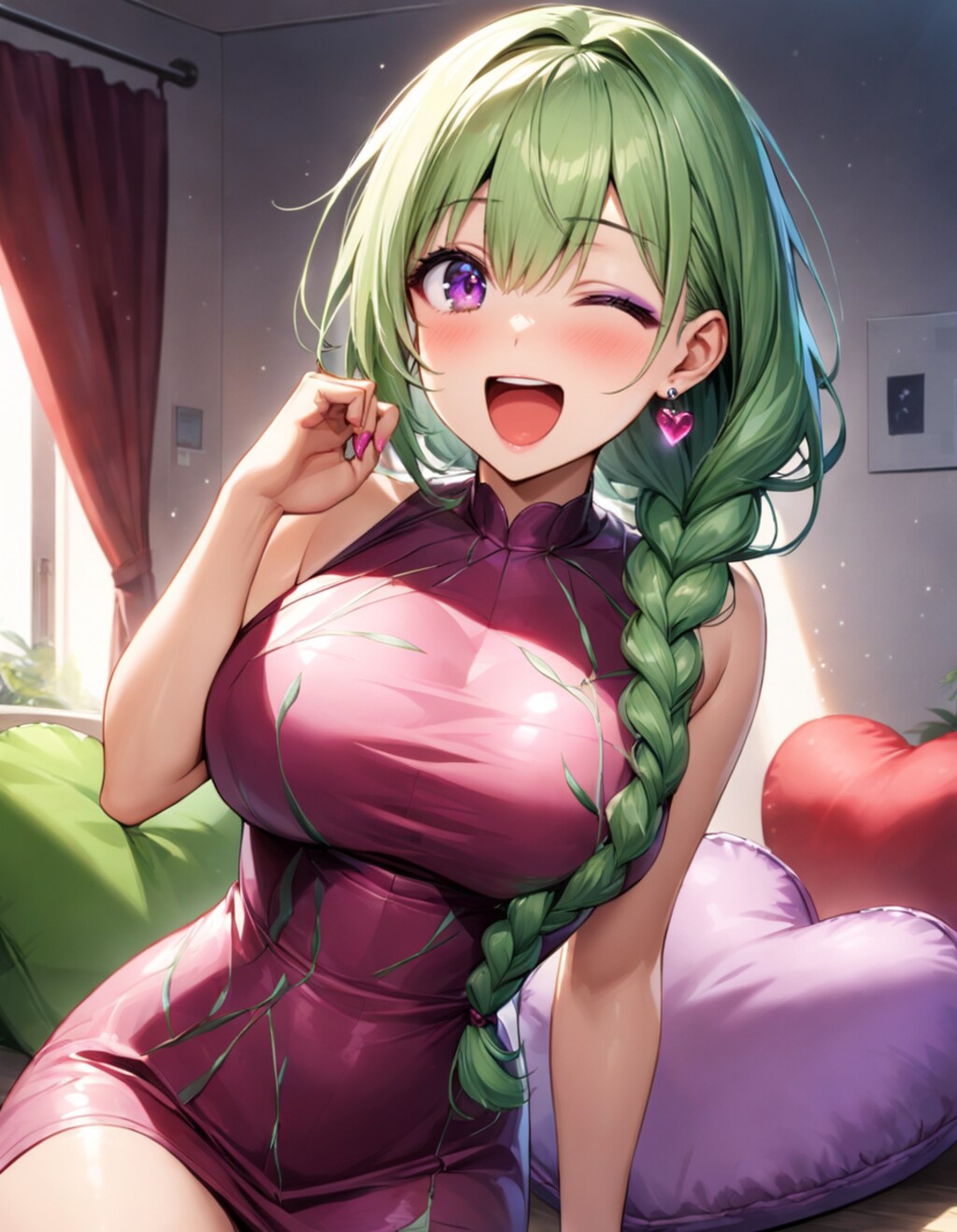 太い一本三つ編み意外と出ない