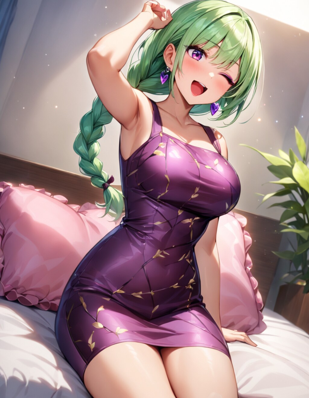 太い一本三つ編み意外と出ない