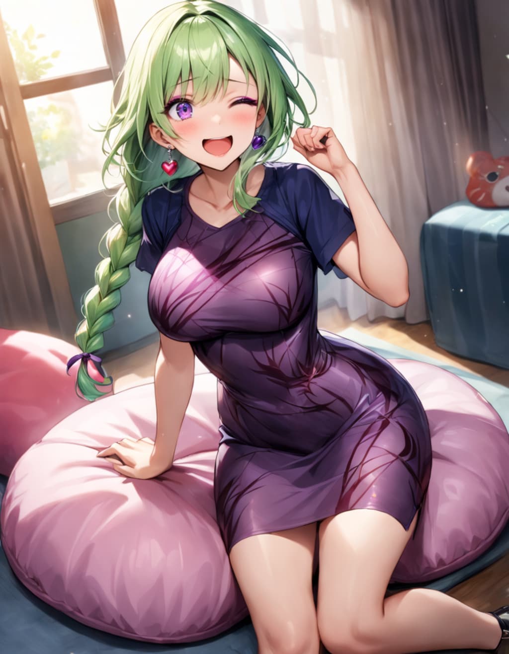 太い一本三つ編み意外と出ない