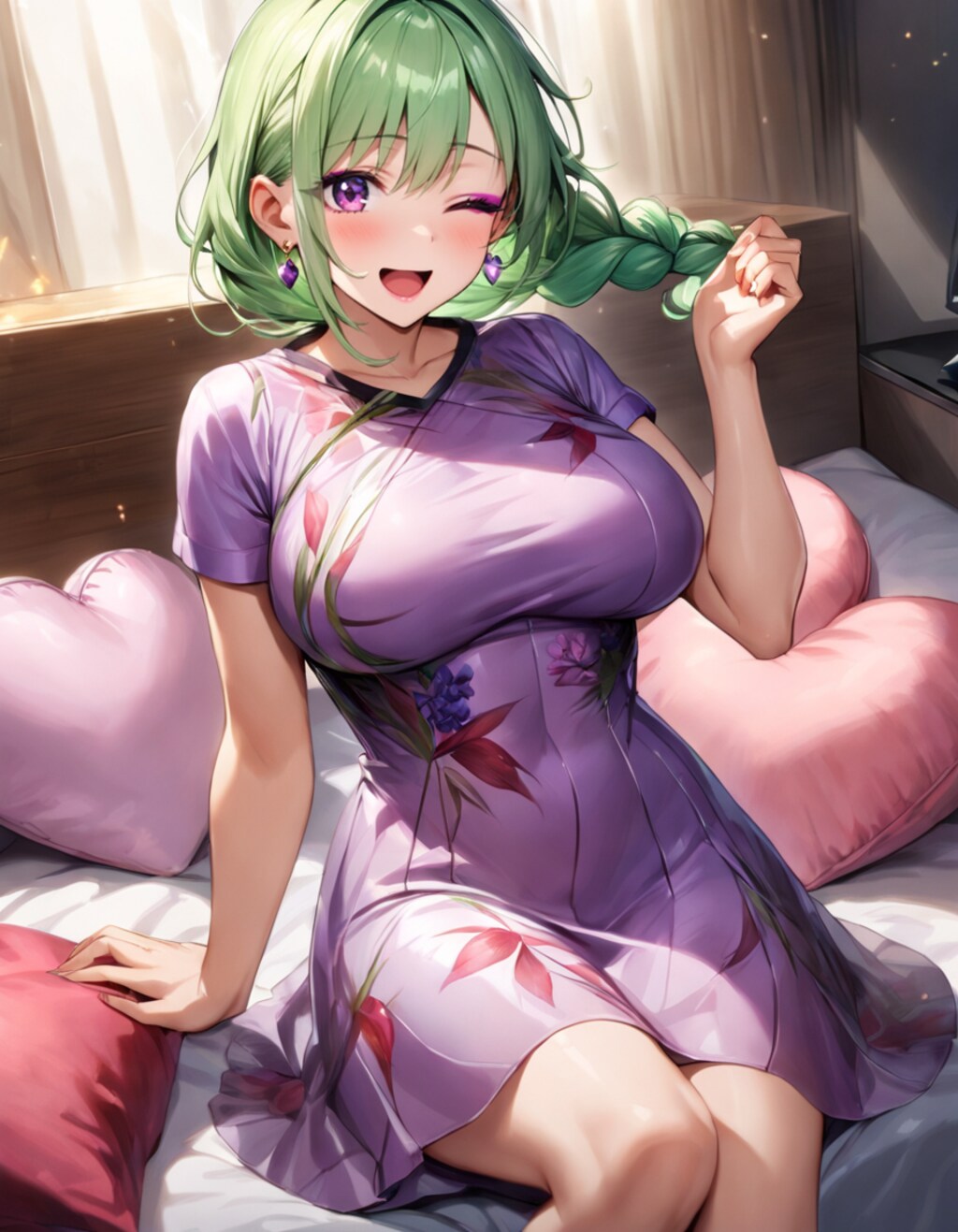 太い一本三つ編み意外と出ない