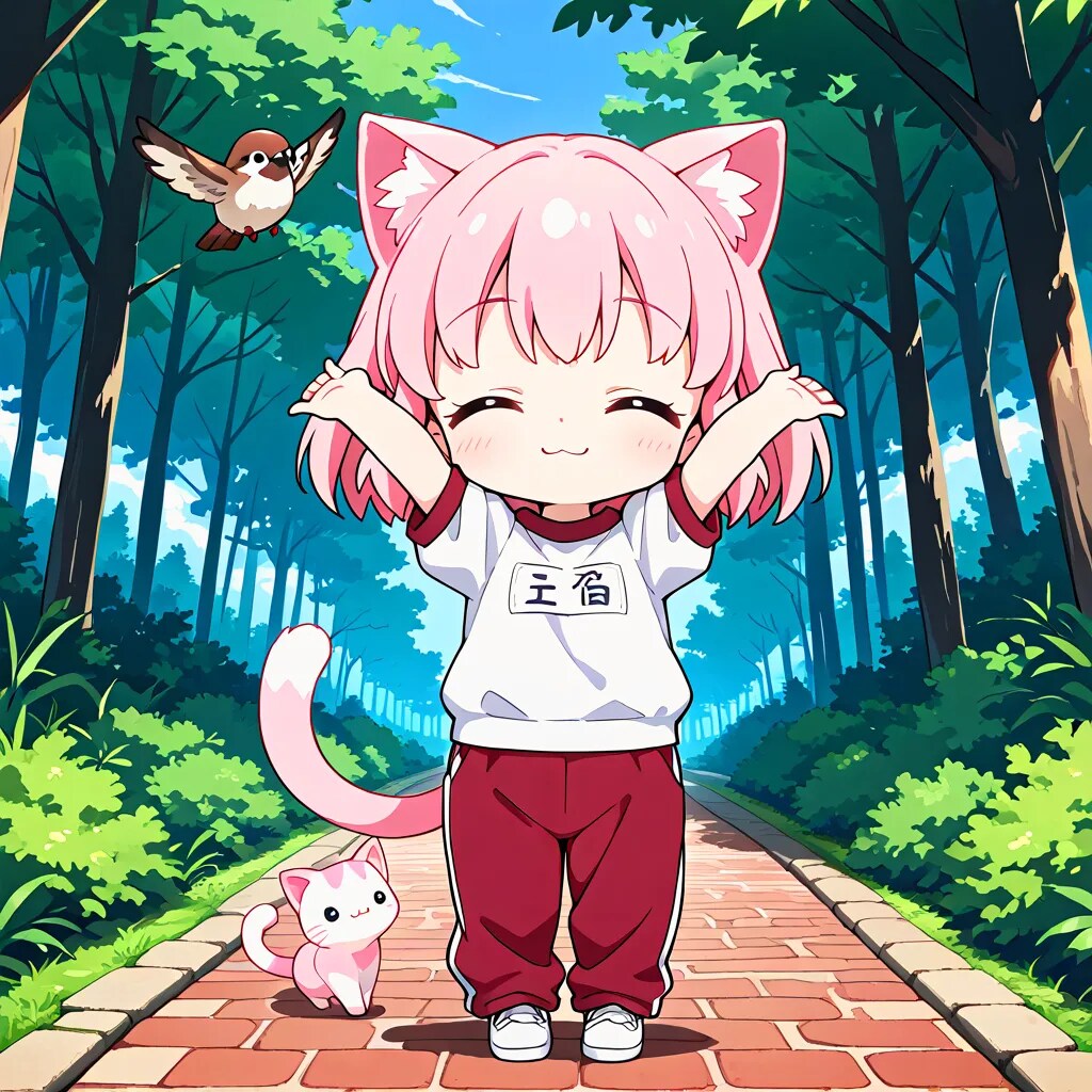 みんなでおはようにゃん・はるこちゃん | の人気AIイラスト・グラビア