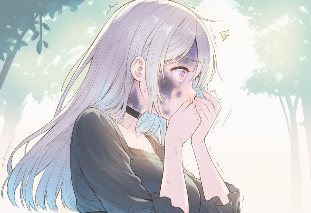 攻撃を受けて吐きそうな天才魔術師 #リョナ