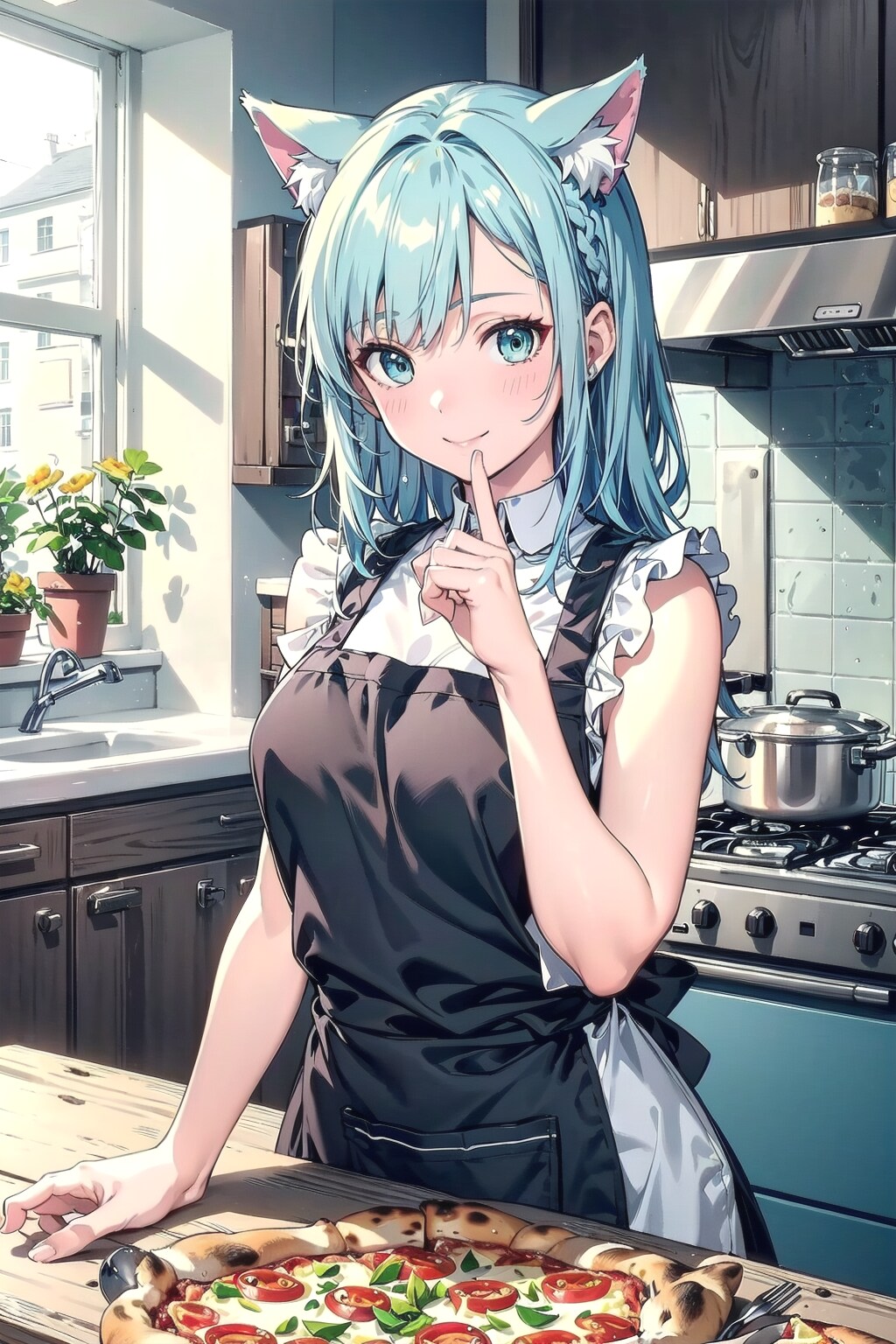 ピザ焼いてみました🍕🐱✨