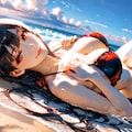 夕暮れの渚で、夢子さんが妖しく持ちかける賭け 3枚目