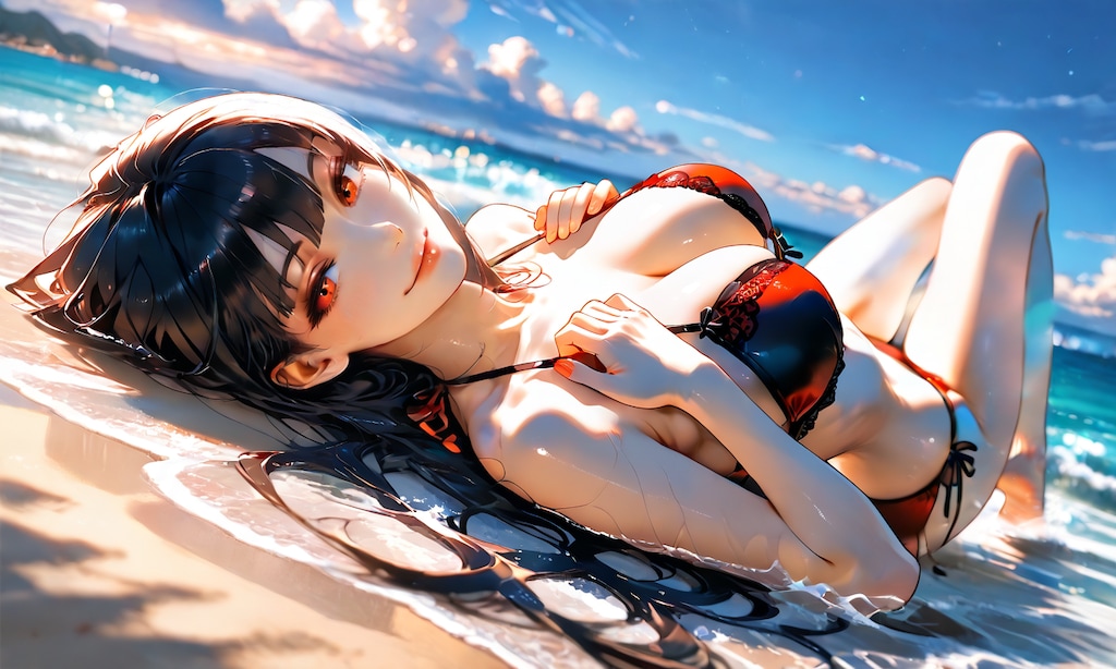 夕暮れの渚で、夢子さんが妖しく持ちかける賭け