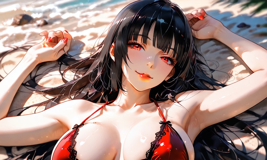 夕暮れの渚で、夢子さんが妖しく持ちかける賭け