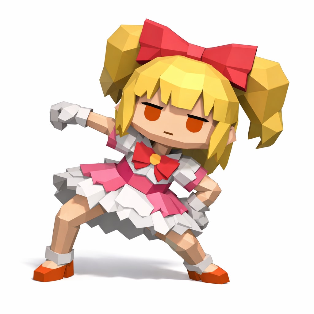 ポリゴンメント子ですわ