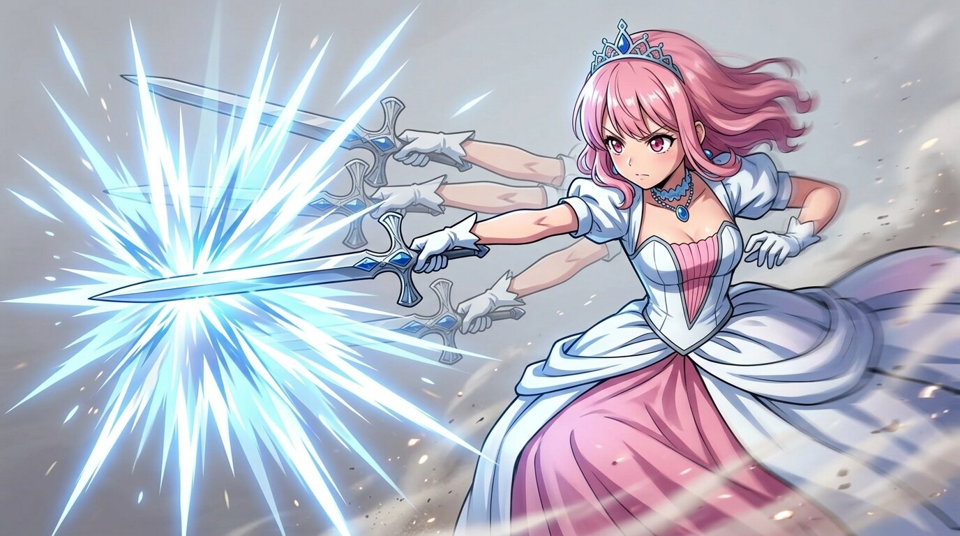 連続突きを習得した姫様