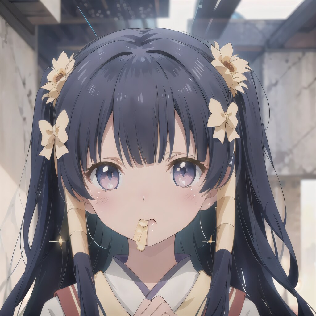 黒髪ロングのミニキャラ１４