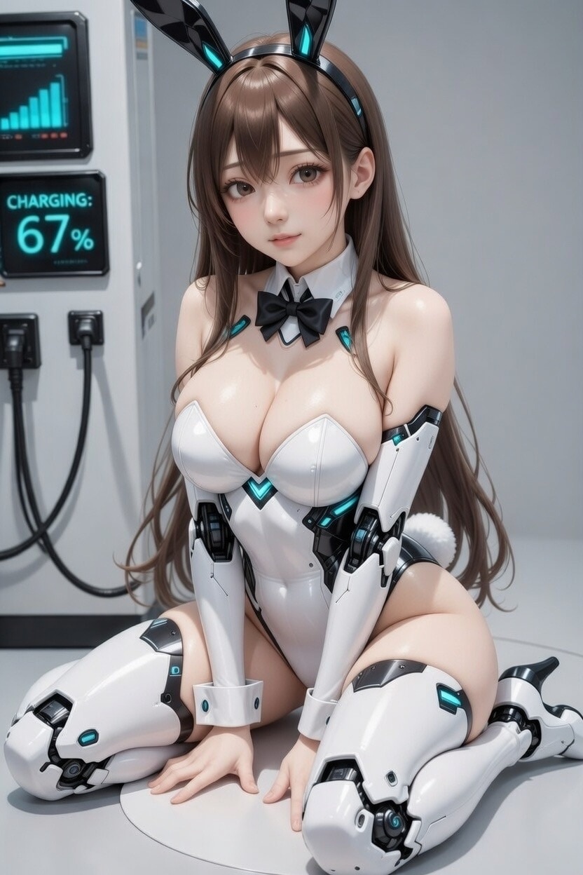 アンドロイド×白バニー×チャージ