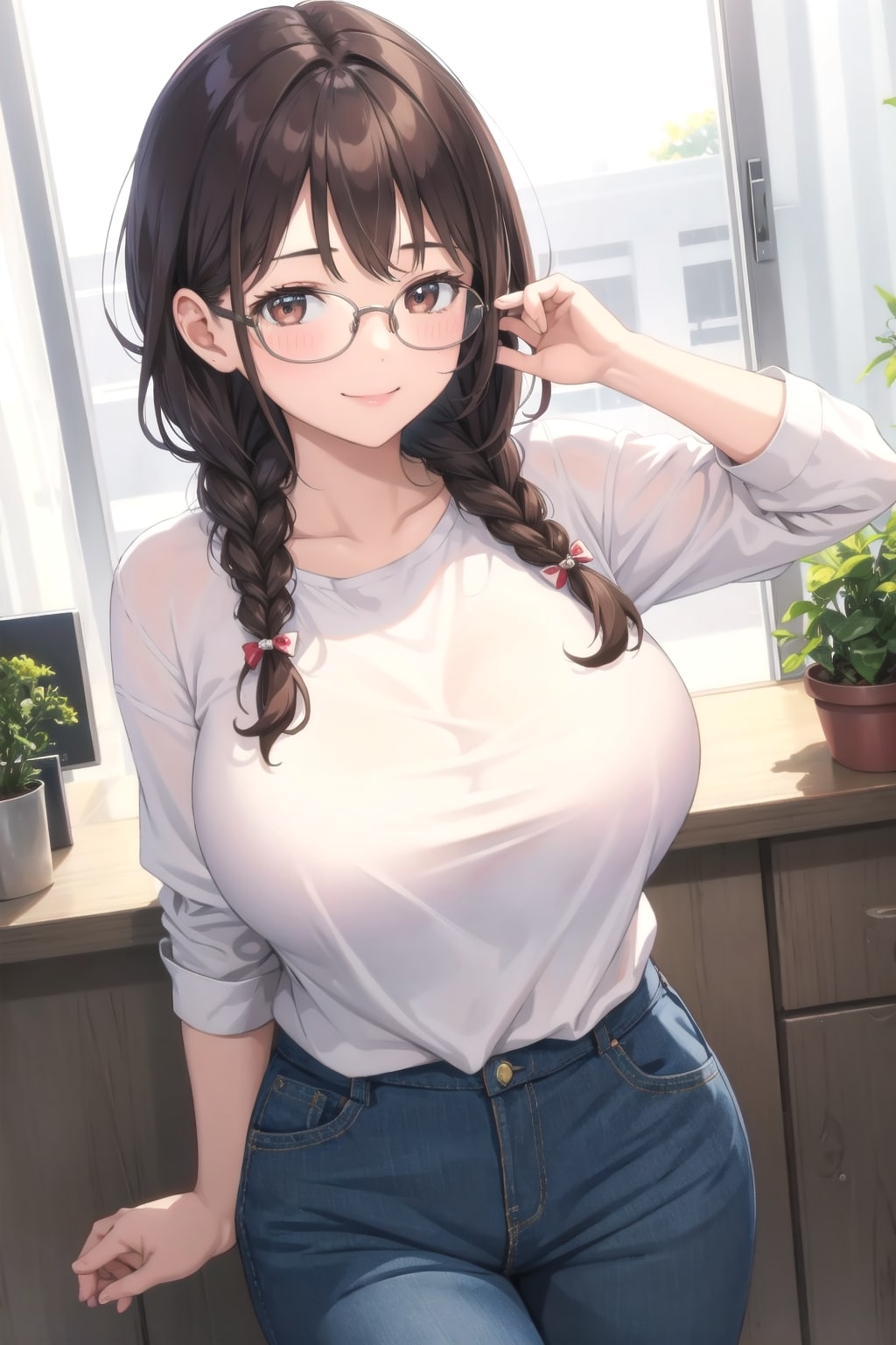 委員長ちゃんの一番上のお姉さんは幼稚園の先生で眼鏡三つ編み