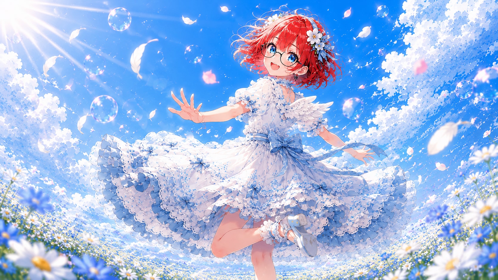 翼に触れる夏 | の人気AIイラスト・グラビア