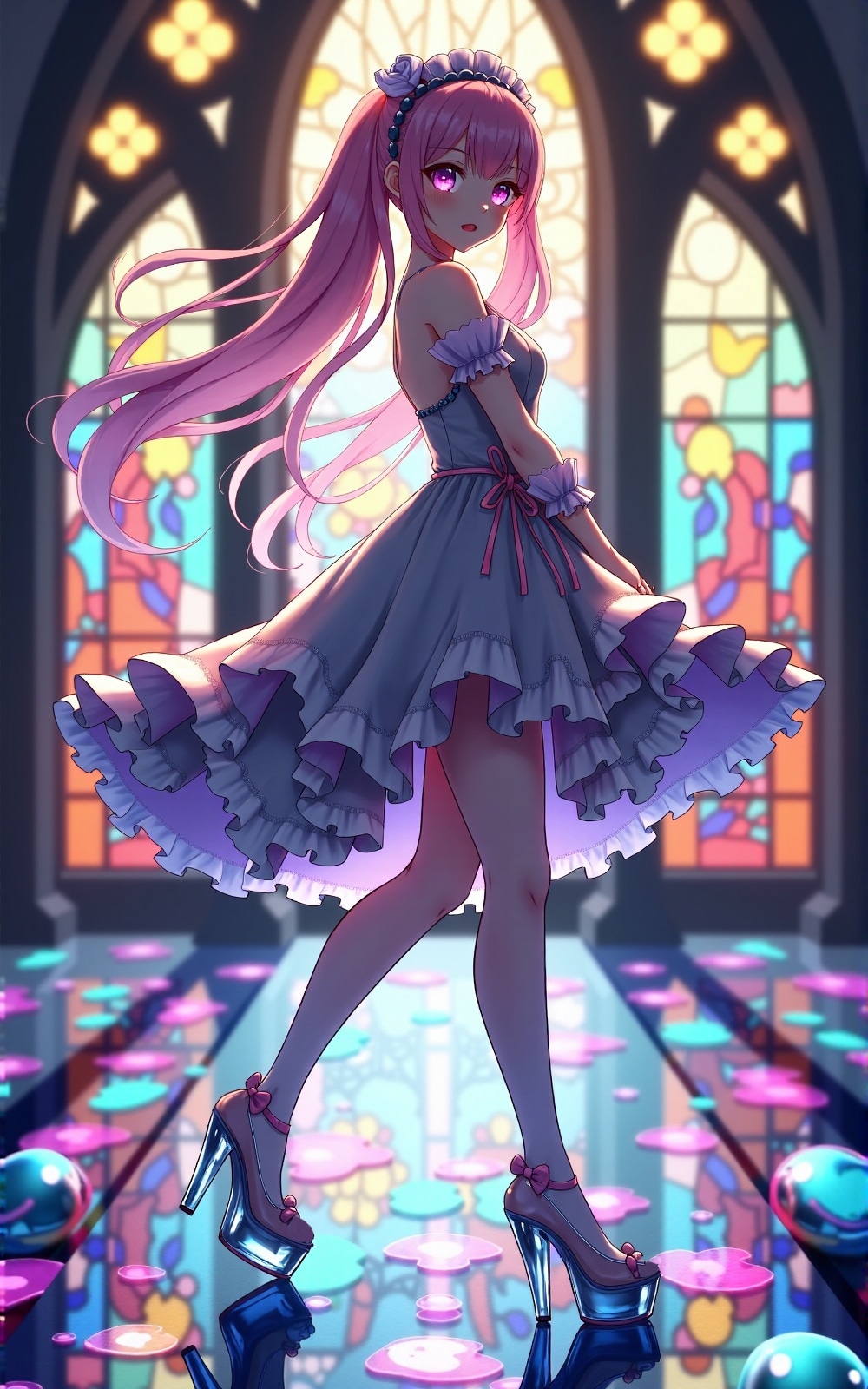 とステンドグラスの窓 | の人気AIイラスト・グラビア