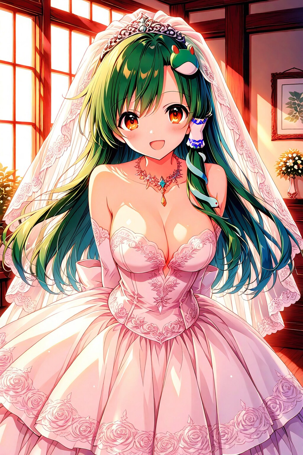 ウェディングドレスの早苗