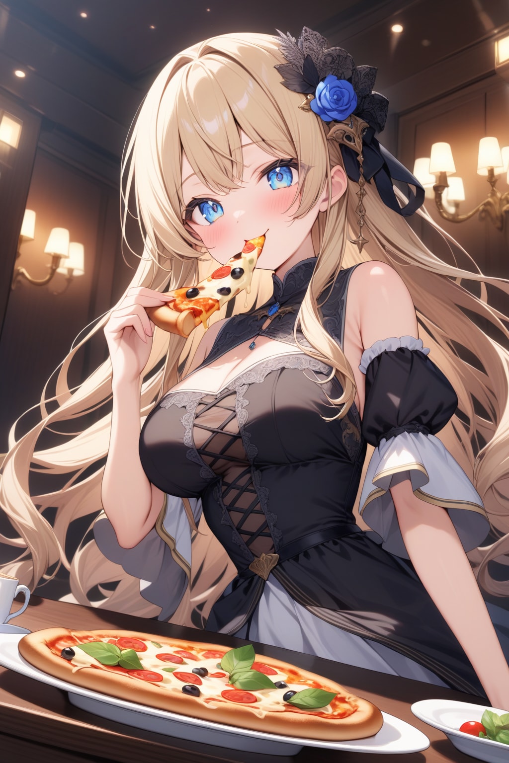 ピザ食べる | の人気AIイラスト・グラビア