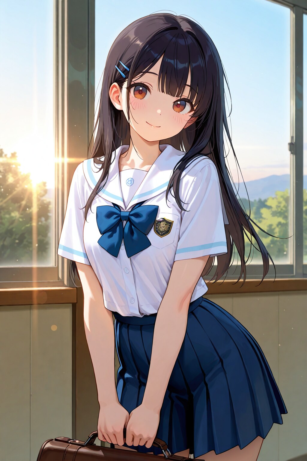 いつも一番に登校してくる女の子