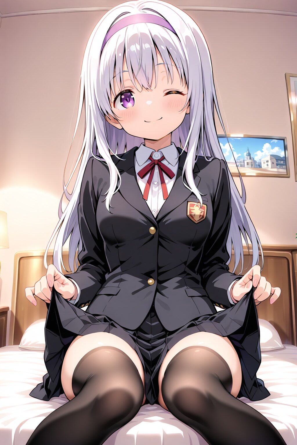 銀髪少女と絶対領域