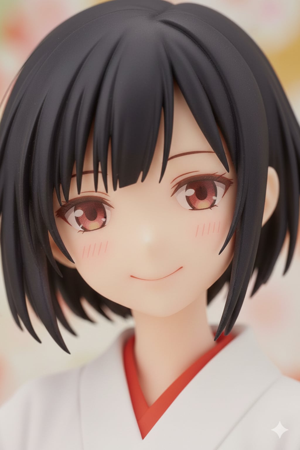 ラフ水彩塗り風イラスト巫女さん　GPT立ち絵とNanoBananaフィギア　（OpenAI版GPT低速モードとBingAI版GPTモデル）