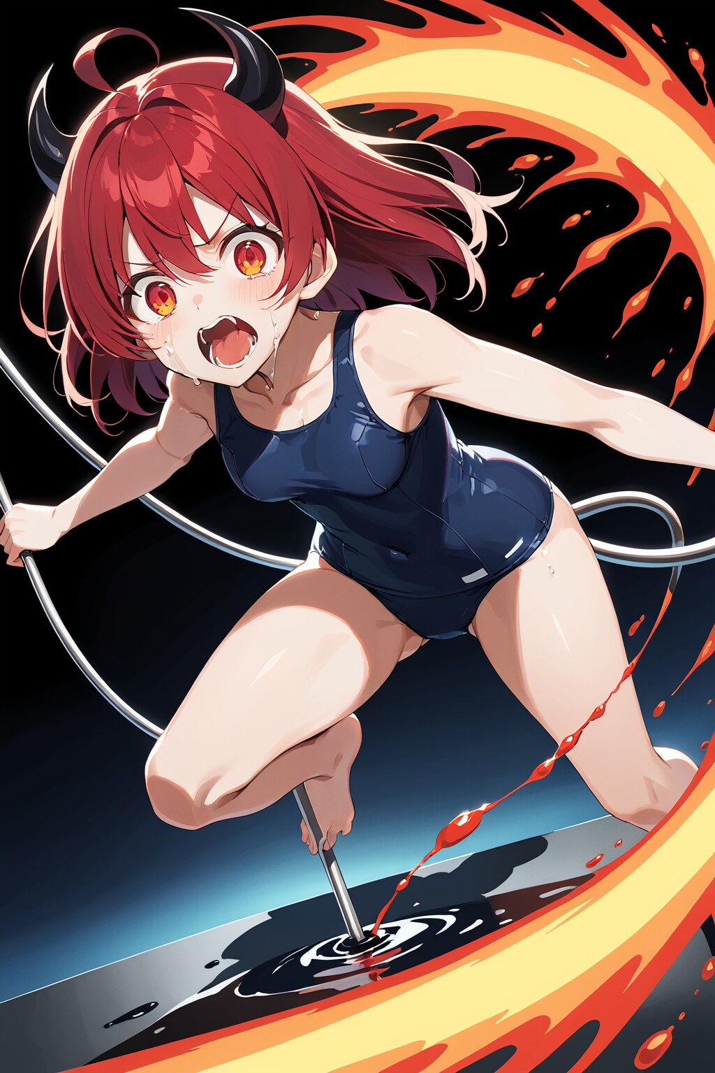 地獄に堕ちたスク水少女