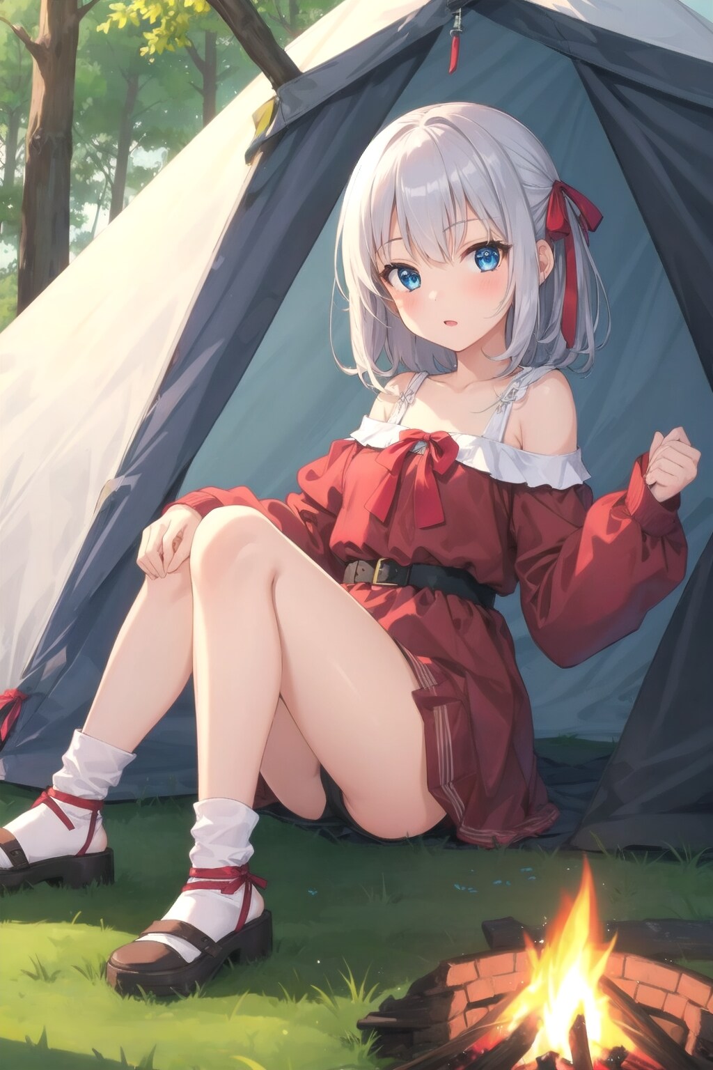 開放的になってガードが緩くなった銀髪ボブカットちゃん