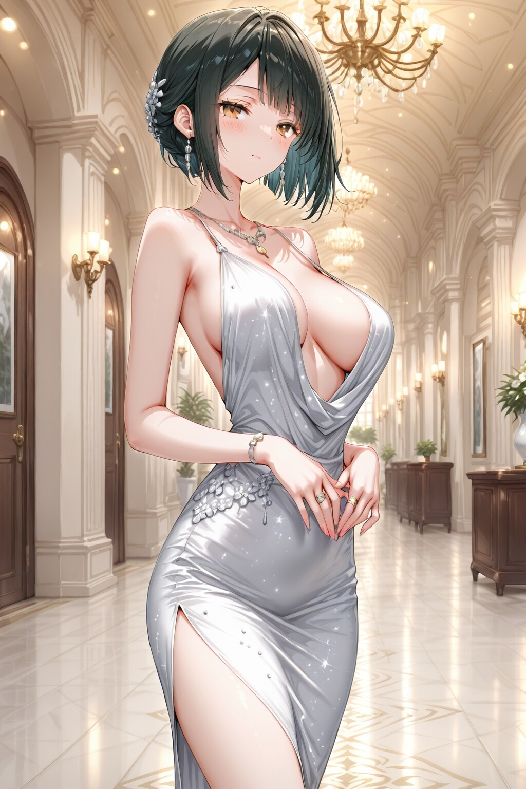 淑女のドレス姿