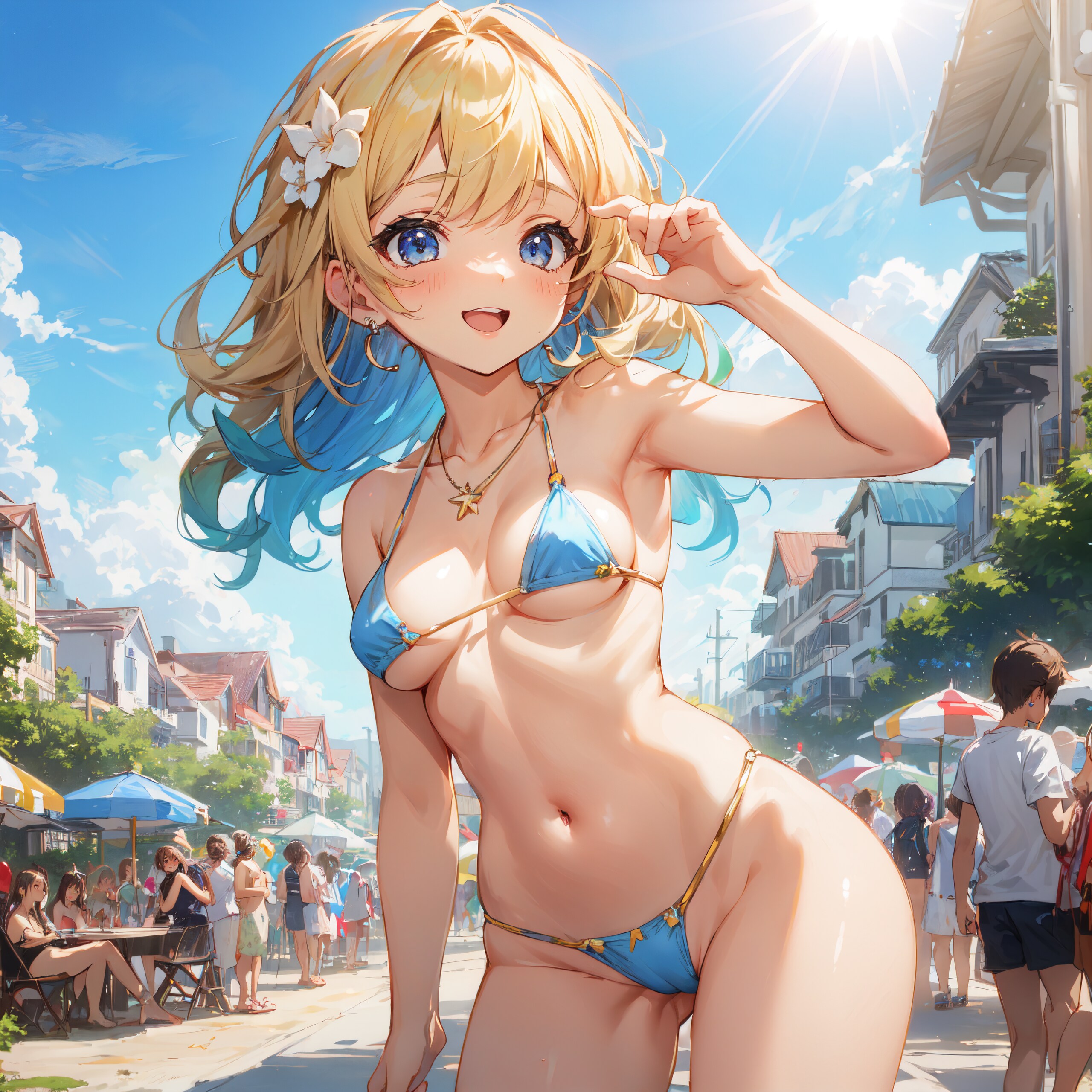 照りつける日差し