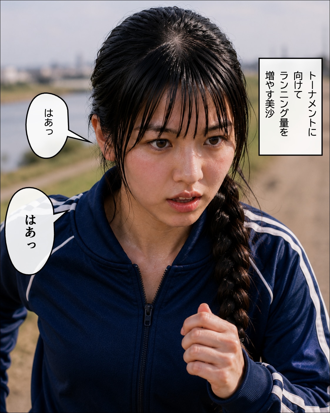 沙原美沙は走り込む