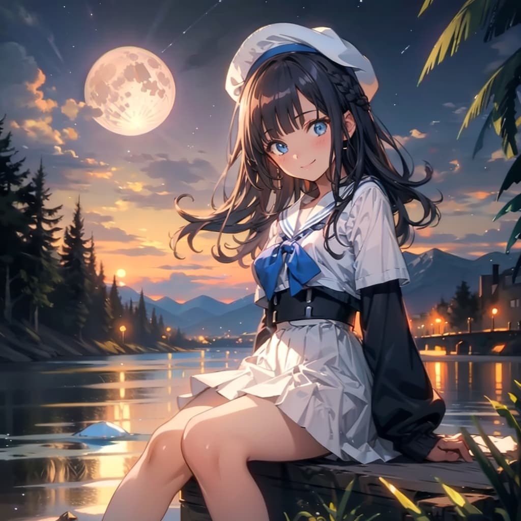 月夜 | の人気AIイラスト・グラビア